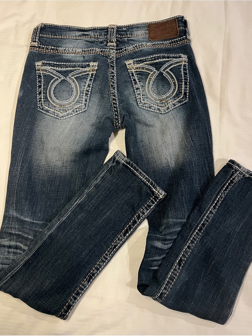 Big Star Jenae Dark Wash Embellished Pocket Jeans size 26 Vintage Y2K - Picture 10 of 15
